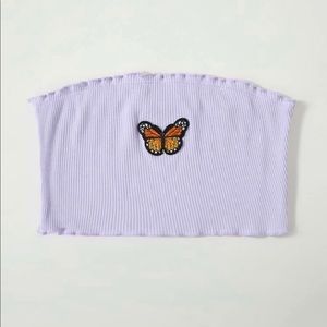 Butterfly Patched Tube Top